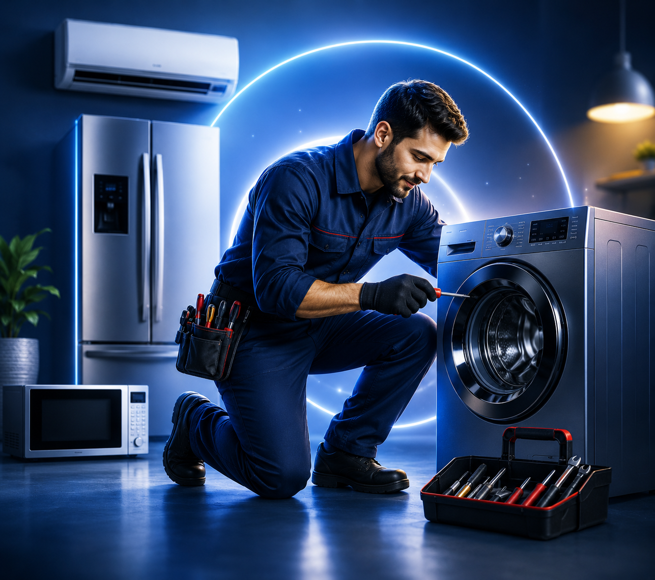 RepairXpert technician repairing appliance